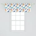 thumbnail image 2 of Feather Window Valance Pack of 2, Watercolor Bird Feathers with Soft Color Palette Inspirations Print, Rod Pocket Curtain Valances for Kitchen Bedroom, 54" X 18", Multicolor, by Ambesonne, 2 of 4