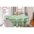 thumbnail image 1 of Colorful Round Tablecloth, Paintbrush Contemporary Chaotic Strokes Grunge Art Expressionism, Circle Table Cloth Cover for Dining Room Kitchen Decor, 60", Yellow Beige and Turquoise, by Ambesonne, 1 of 1
