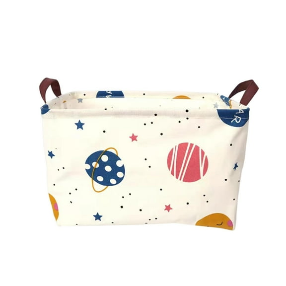 Yonrjhukm Collapsible Storage Basket, Waterproof Laundry Basket for Dirty Clothes, Toy Organizer, Multi-functional Sundries Bin with Leather Handles for Easy Carrying, Space-saving Design