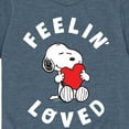 thumbnail image 3 of Peanuts - Feelin Loved  - Toddler And Youth Short Sleeve Graphic T-Shirt, 3 of 6