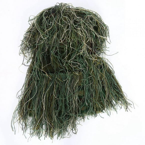 D Camouflage Head Cover,Sniper Training Grass 3D Woodland Hat Sniper Traning Head Hood Best in its Class