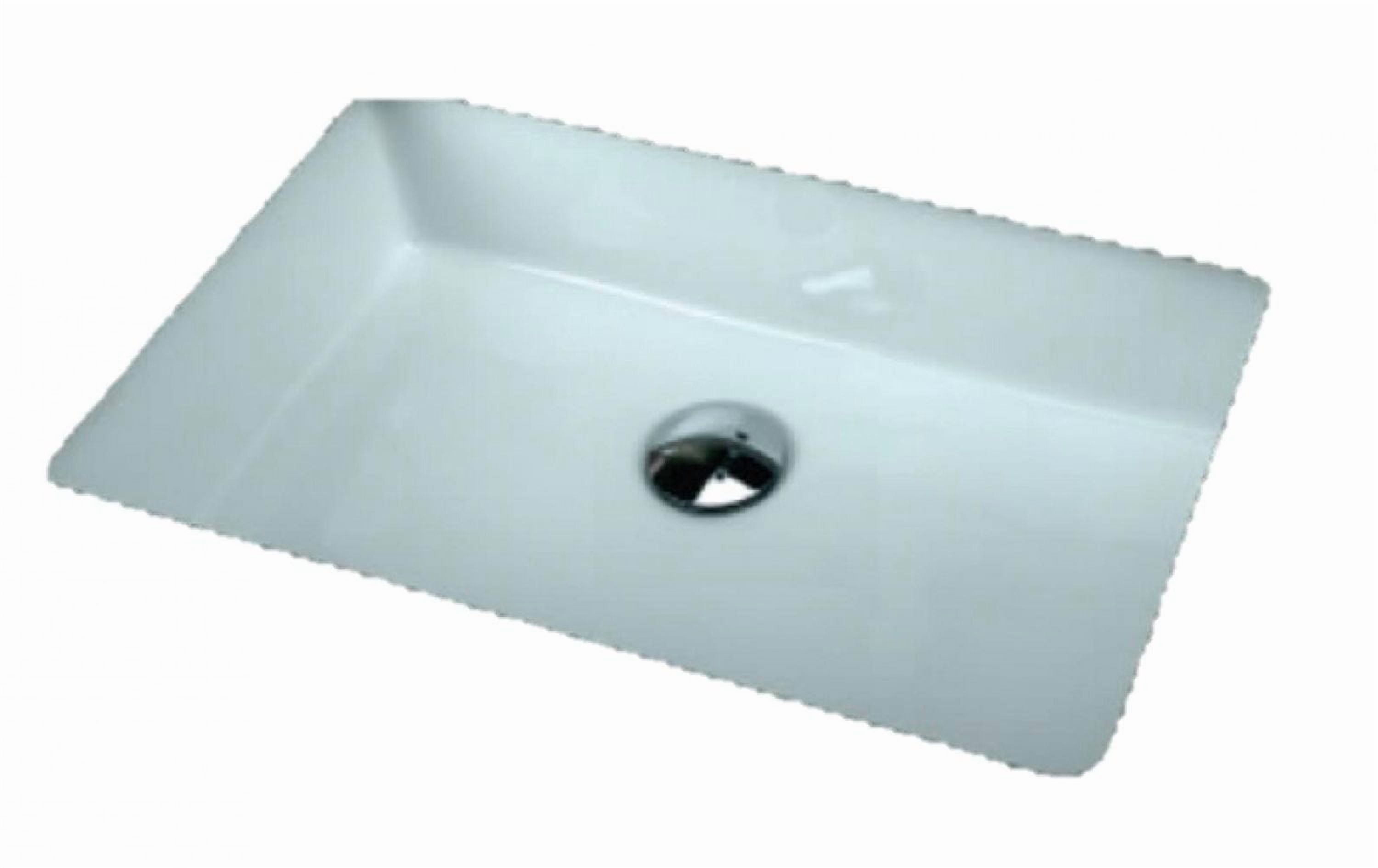 American Imaginations 23,125 pouces. W 15-in. Lavabo sous plan de salle de bain rectangulaire D de couleur blanche