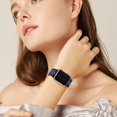 thumbnail image 4 of ZYX Breathable Sport Band for Apple Watch, Two-Tone Silicone Replacement Strap with Air Holes, Black/Blue, 38/40/41/42mm-Series 11 10, 4 of 6