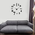 thumbnail image 3 of Reloj de pared moderno acrílico sin marco, calcomanía digital, reloj colgante DIY silencioso para pequeño negro, 3 of 9