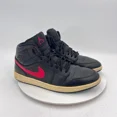 thumbnail image 4 of Ni - ke Ni - ke Air Jordan 1 Retro Mid Men Sz 11.5 554724-009 Black Team Red Training Shoes, 4 of 5