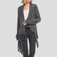 thumbnail image 2 of Sweaters for Women Cardigan Fall and Winter Casual Open Front Tassel Knit Sweater Jacket, 2 of 4