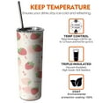 thumbnail image 6 of Strawberry 20oz Tumbler with Lid Straw Stainless Steel Cup 20oz Tumbler for Home Office Supplies, 6 of 7