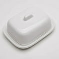 thumbnail image 6 of White Ceramic Reinforced Porcelain Square Shaped European Pure White Ribbon Covered Porcelain Butter Plate Butter Dish Western Hotel Tableware, 6 of 6