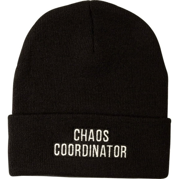 Primitives by Kathy Chaos Coordinator Black Beanie | Embroidered Unisex Winter Hat