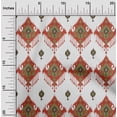thumbnail image 2 of oneOone Rayon Maroon Fabric Asian Ikat Craft Projects Decor Fabric Printed By The Yard 56 Inch Wide, 2 of 4