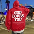 thumbnail image 6 of Men's Jesus Hoodie Loose Fit Zip Up Letter Print Long Sleeve Hoodies Casual Fall Winter Streetwear Graphic Hoodies for Men, 6 of 6