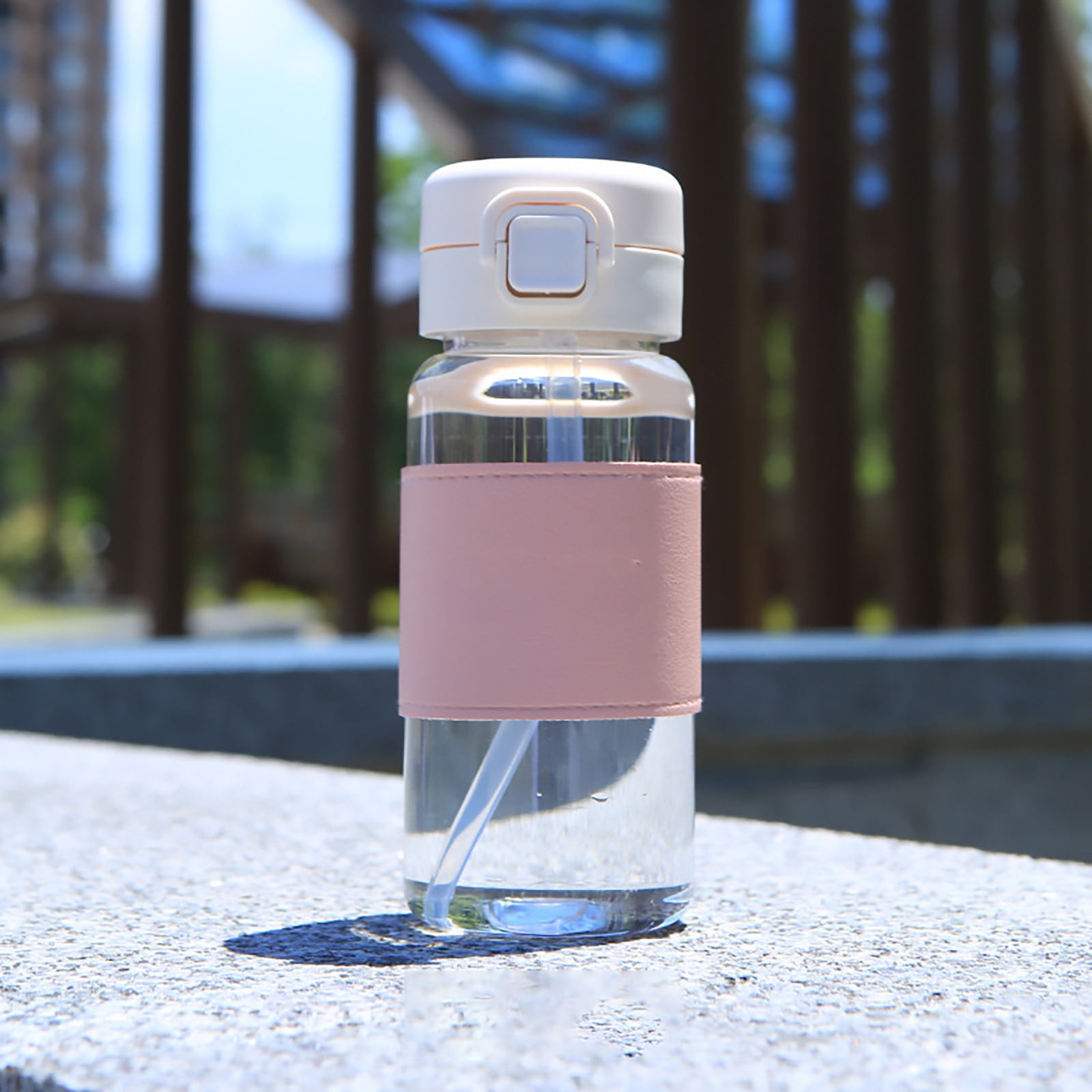 XKHZJL Spring Sippy Cup With Leather Cover Ironing Plastic Cup Male And Female Students Couples Gift Water Cup