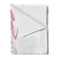 thumbnail image 2 of Love Soft Flannel Fleece Blanket, Princess with Butterflies Gown Fairytale Girl Pinkish Romance Design Illustration, Cozy Plush for Indoor and Outdoor Use, 60" x 80", Pink and White, by Ambesonne, 2 of 5