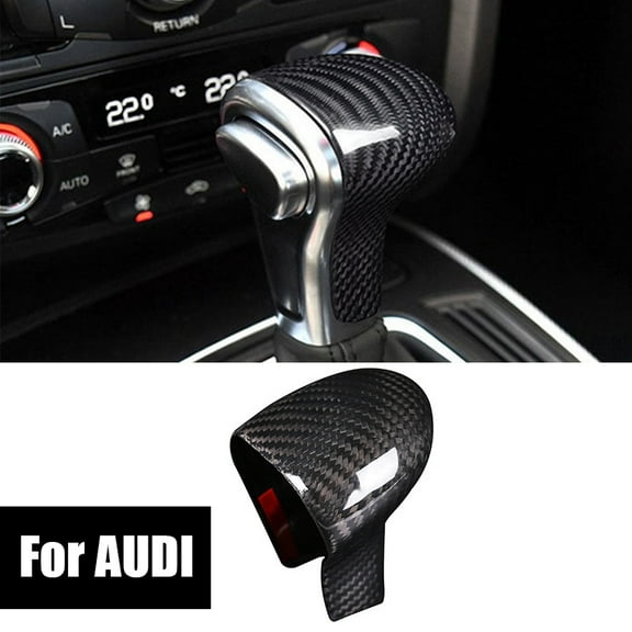 Real Carbon Fiber Gear Shift Knob Cover Trim Fit for Audi A4/Q5/A6/A5/A7