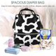thumbnail image 5 of Easygdp Cow Print Black White para Bolsa de Bebé de Gran Capacidad con Múltiples Bolsillos, Bolsa de Pañales para Padres, Bolsa de Viaje Organizada y Elegante, 5 of 6