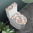 thumbnail image 2 of HELLHERO Floral Pattern Toilet Lid Covers Set Stretch Toilet Covers Set & 2 Pieces for Bathroom Accessories Easy Care Fits All Toilet Shapes, 2 of 8