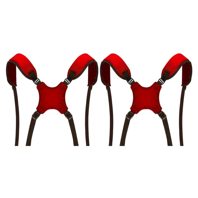 Greeniant Correa de hombro doble para bolsa de golf, correas de ajustables portátiles acolchadas Rojo 2piezas