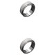 thumbnail image 1 of Minnieouse Anillos para hombre Chic exquisito estilo Simple Color sólido hombre titanio acero anillo accesorio de moda niño joyería decoración Plata 17 mm 2piezas, 1 of 6