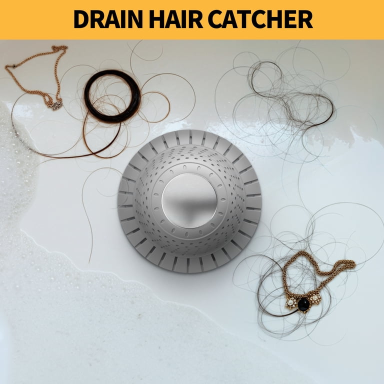 Propuri Bathtub Drain Hair Catcher, Silicone, 2-Pack Gray photo 4