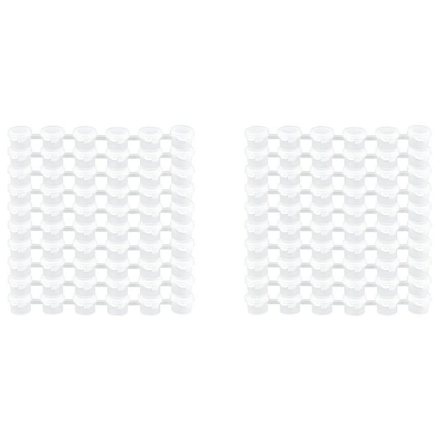 20 Strips 120 Pots Empty Paint Pots White Paint Cup Strip Paint Storage Containers Painting Crafts for Classroom