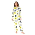 thumbnail image 4 of Adult Onesie Plant Color Flower Yellow Tile Zipper One-Piece Pajamas Unisex with Pockets, 4 of 6