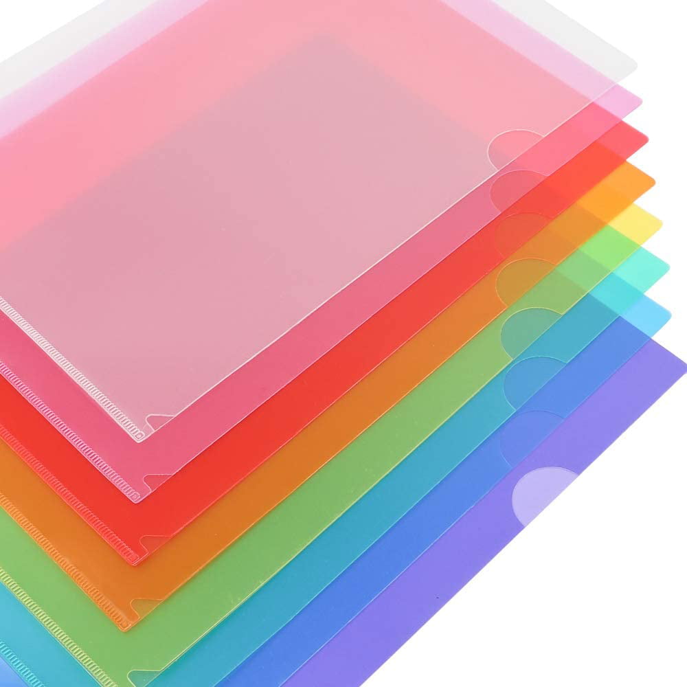 45pcs Plastic Clear Document Folders Project Pockets