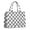 Gray and White Checkered Pattern, variant on Black and White Checkered Pattern Tote Bag, Travel Tote Purse with Interior Pockets & Top Handle, Large Capacity Gifts for Work Shopping Travel,15.7 X 5.1 X 13 Inches