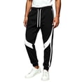 thumbnail image 3 of MXALUOB Track Pants for Men Color Block Elastic Waist Drawstring Athletic Joggers Fashion Full Length Workout Pant Gym Running Trousers, 3 of 6