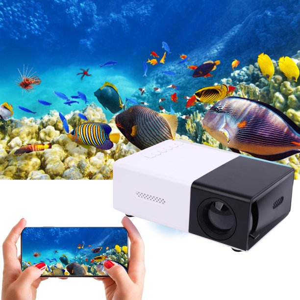 Mini Proyector, Proyector De Video De 1080p Full HD, Proyectores De Cine En Casa Al Aire Libre Portátiles, Compatibles Con , USB, AV, Teléfono