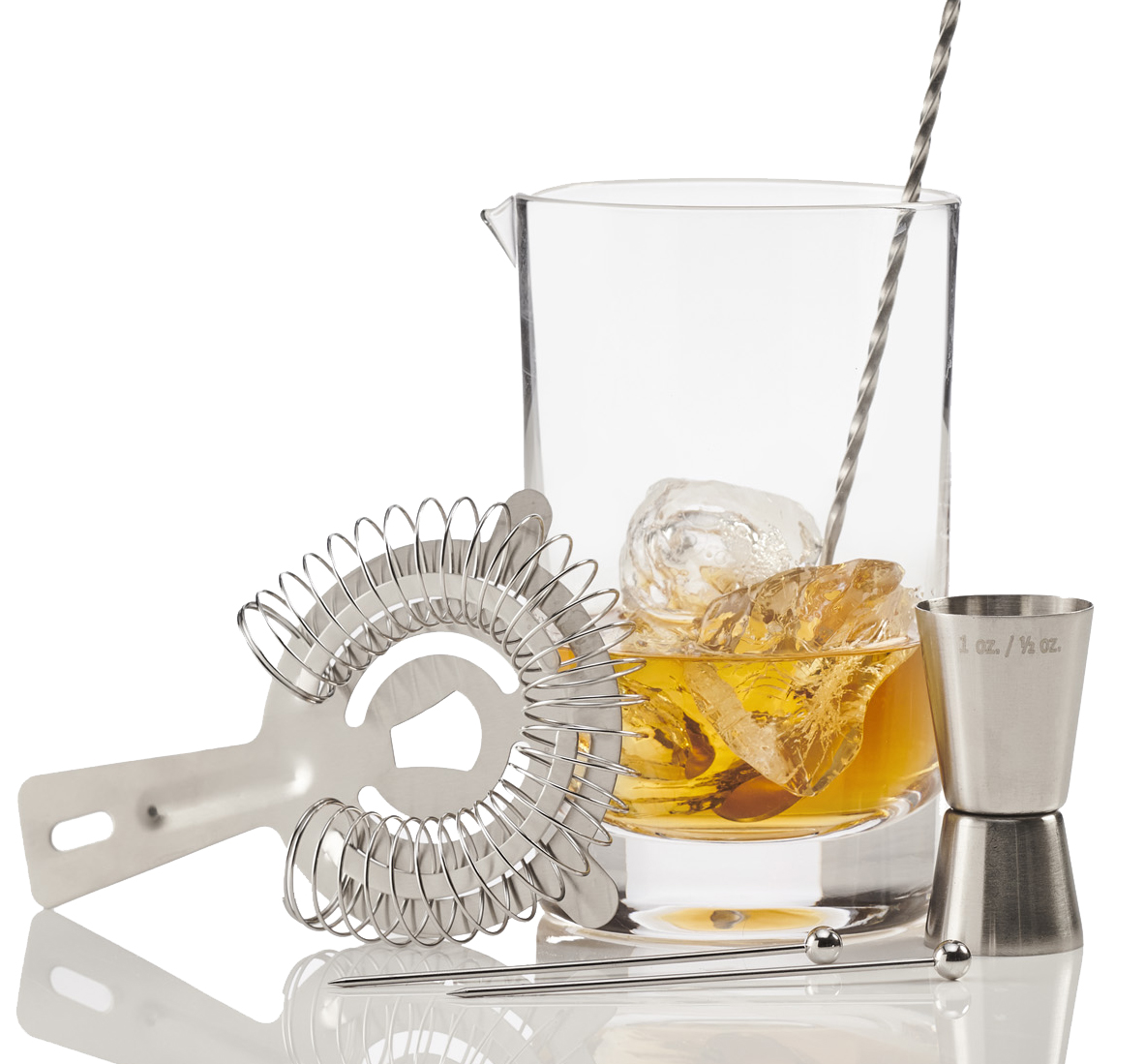 Crystal Cocktail Mixing Glass Bar Set by Craft Connections 710ml Bar