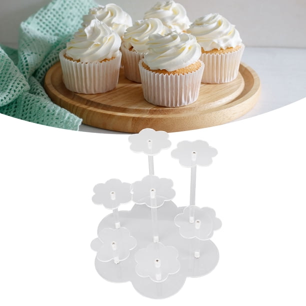 Expositor acrílico expositor de cupcakes organizador de sobremesa soporte de 7 pisos para cupcakes y postres para exponer figuras tartas de papel objetos de colección ANGGREK Otros