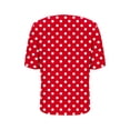 thumbnail image 5 of zbxnLI Womens Fashion Cute Shirt Top V Neck Summer Puff Short Sleeve Outfits Comfort Casual Loose Tops for Women, 5 of 7