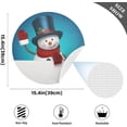 thumbnail image 4 of GZHJMY Christmas Snowman Placemats 1Pcs,Holidays PVC Weave Place Mats Table Mats Non-Slip Easy to Clean for Home Kitchen BBQ Party Table Decor,15.4", 4 of 7