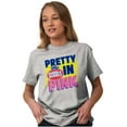thumbnail image 5 of Pretty In Pink Dubble Bubble Logo Women's Graphic T Shirt Tees Brisco Brands S, 5 of 5