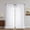 White, variant on OVZME Judy White Curtains 54 Inches Long 2 Panels, Farmhouse Rod Pocket Small Curtains, Light Filtering Faux Linen Textured Drapes for Bedroom, Each 42Wx54L, White