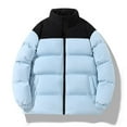 thumbnail image 2 of Miluxas Women's Zip up Cotton Padded Jacket, Long Sleeve Stand Collar Warm Soft Puffer Coat with Pockets for Winter Sky Blue M(M), 2 of 4