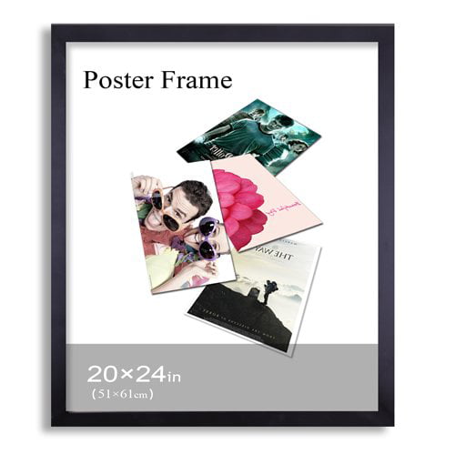 Details about    24x18 or 18x24 Basic Black Wood Picture Painting Art Frame Smooth Finish 