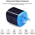 thumbnail image 5 of USB Charger Block,ABCPOW 2.1A USB Wall Charger Block with 2PCS Nylon Android Type C Charger Cable USB C Charging Cable 6ft USB Brick Phone Charger Adapter USB Plug Fast Charging Block, 5 of 8