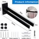 thumbnail image 3 of Dww-porte Serviette Noir ,barres Porte-serviettes Auto-adhsif Support De Serviettes En Acier Inoxydable 39cm Pour Salle De Bain Ou Cuisine Sans Percag, 3 of 5