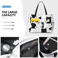 thumbnail image 3 of Daiia Doodle Cute Cat Beach Travel Bag - Water-Resistant Beach Bag, Lightweight Tote with 7 Pockets for Women and Men - Gym,Pool,Camping,Reusable Grocery Bag, 3 of 7