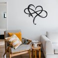 thumbnail image 4 of Metal Infinity Heart Art Love Wall Sign Decor para sala de estar hogar (negro) Likrtyny Para estrenar, 4 of 9