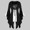 thumbnail image 5 of Gibobby Maxi Vestido De Dama Tops de manga larga de encaje de talla gótica para mujer, túnica, blusa con lentejuelas, camisetas de talla grande（Plateado， XL), 5 of 5