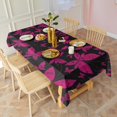 thumbnail image 3 of Black Pink Butterfly Pattern Rectangle Tablecloth 60"x120",Waterproof Polyester Rectangle Table Cloth, Wipeable Spillproof Polyester Tablecloth for Dining, Camping, Indoor and Outdoor, 3 of 6
