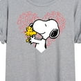 thumbnail image 3 of Peanuts - Snoopy Woodstock Xo Heart - Women's Oversized T-Shirt, 3 of 6