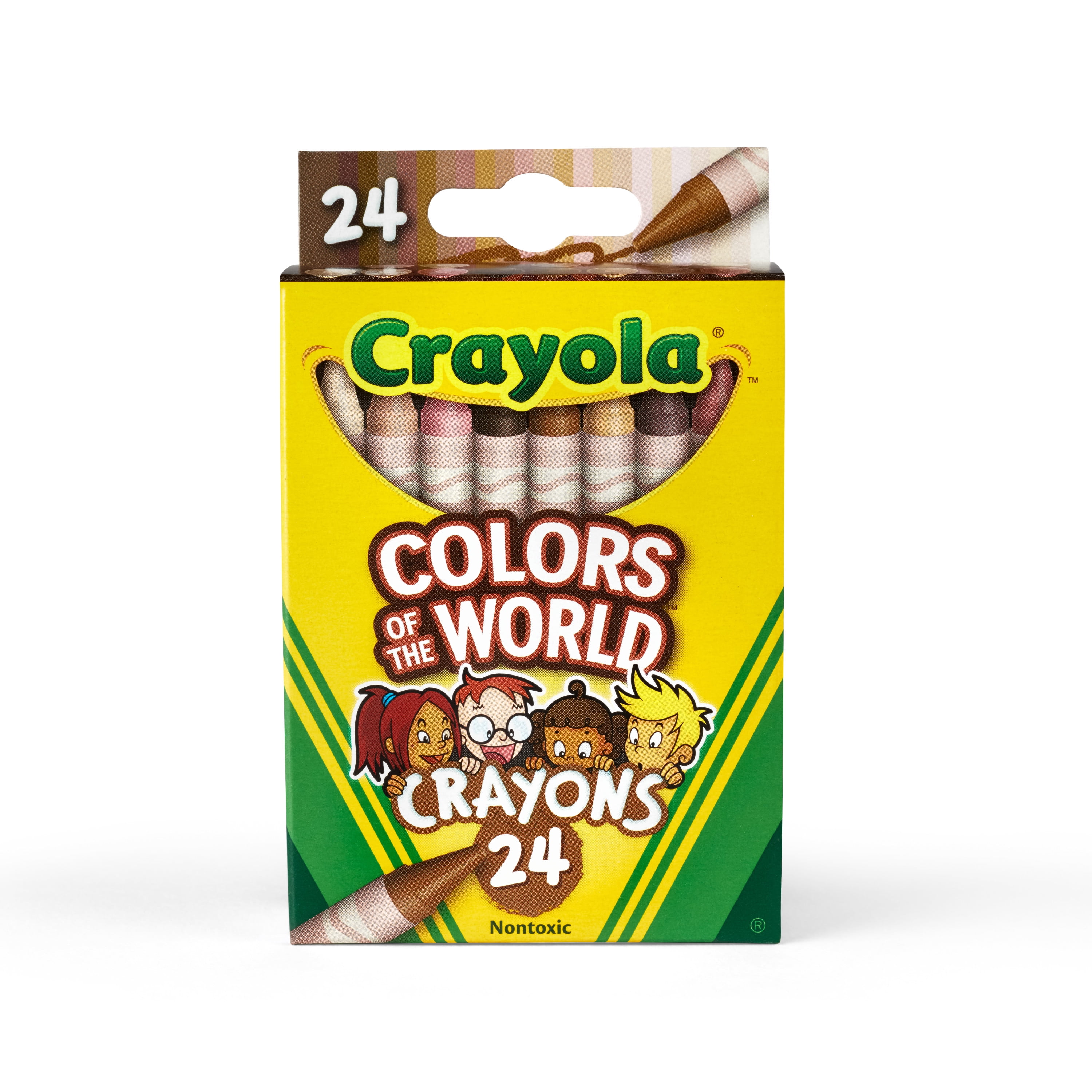 Crayola Colors of the World Crayons, 24 Count Assorted Colors, Child