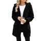 thumbnail image 3 of Chaqueta de Mujer con Cremallera, Bolsillos, Sudadera Larga Extragrande con Capucha, Mangas Largas y Suave, Abrigo de Peluche Cálido Negro M, 3 of 10