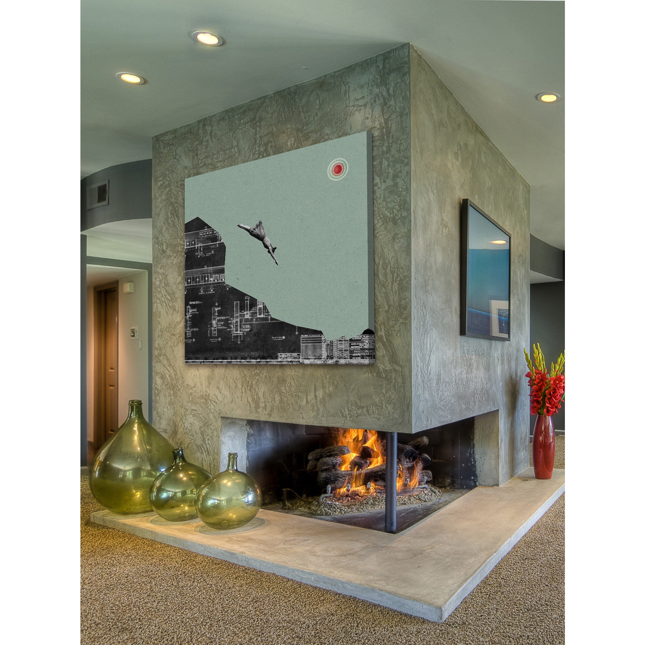 Marmont Hill "Melancolia Lanzarse" by Bengoa Vazquez Painting Print on Wrapped Canvas