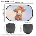 thumbnail image 7 of Yuyamidu Adorable Highland Cow Car Window Shades for Baby Girls Red Bow Sunshade for Car Back Window Cute Car Window Sun Shades Set of 2 Sun Glare and UV Rays Protection, 7 of 7