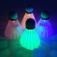 thumbnail image 1 of 4Pcs Colorful LED Badminton Shuttlecocks in Night Outdoor Entertainment Sport Accessories, 1 of 1