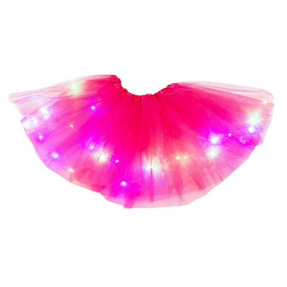 QIPOPIQ Girls Clothes Clearance Sleeveless Round Neck Dress Summer Kids Girls Baby Skirt Fancy Costume LED Light Up Pettiskirt Holiday Outfits For Girls